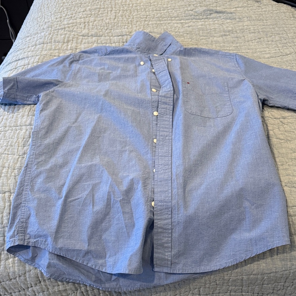 Tommy Hilfiger Light Blue Casual Button-Down Shirt